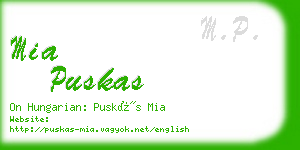 mia puskas business card